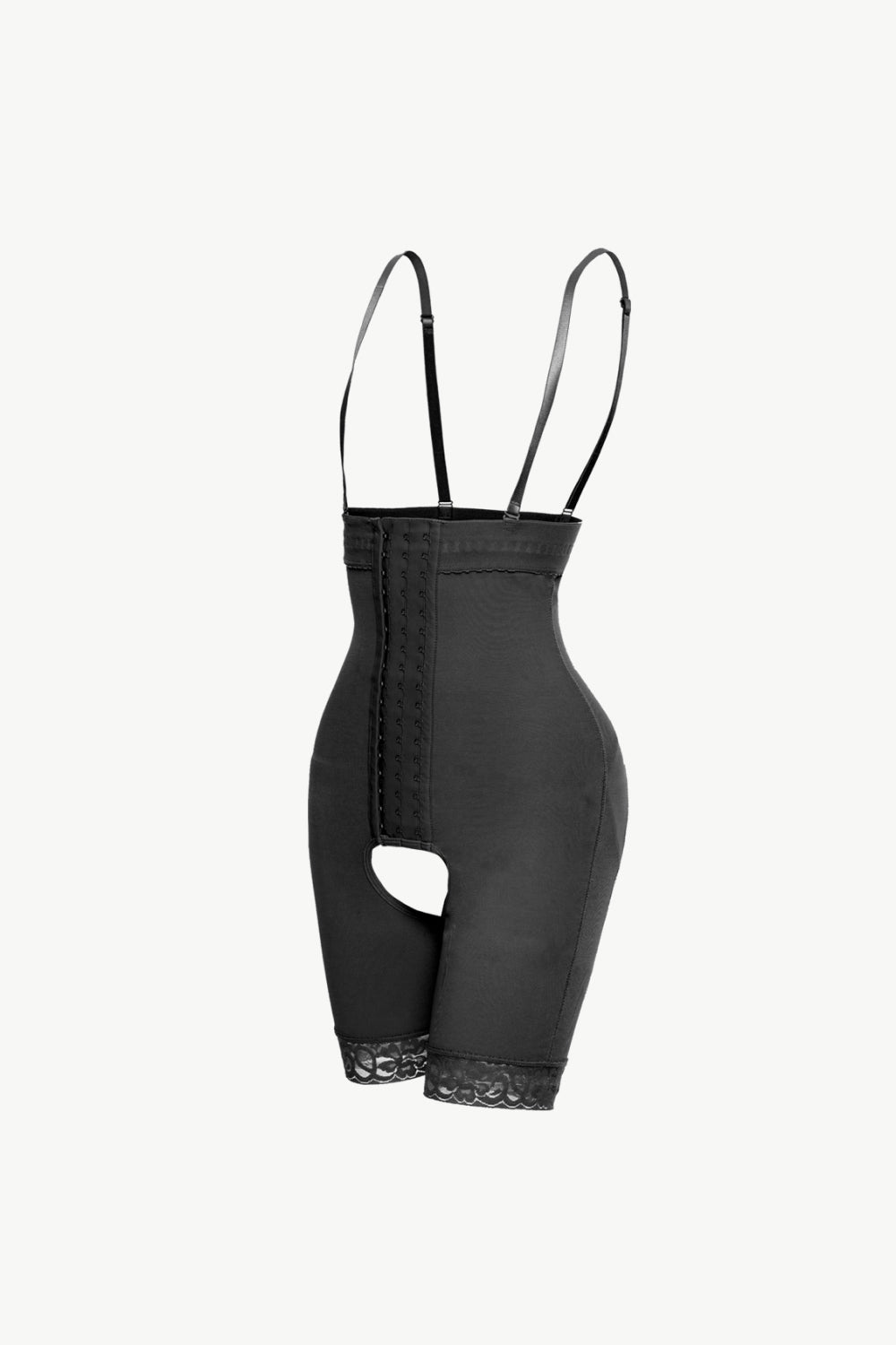 Full Size Hook-and-Eye Lace Trim Shaping Bodysuit Trendsi