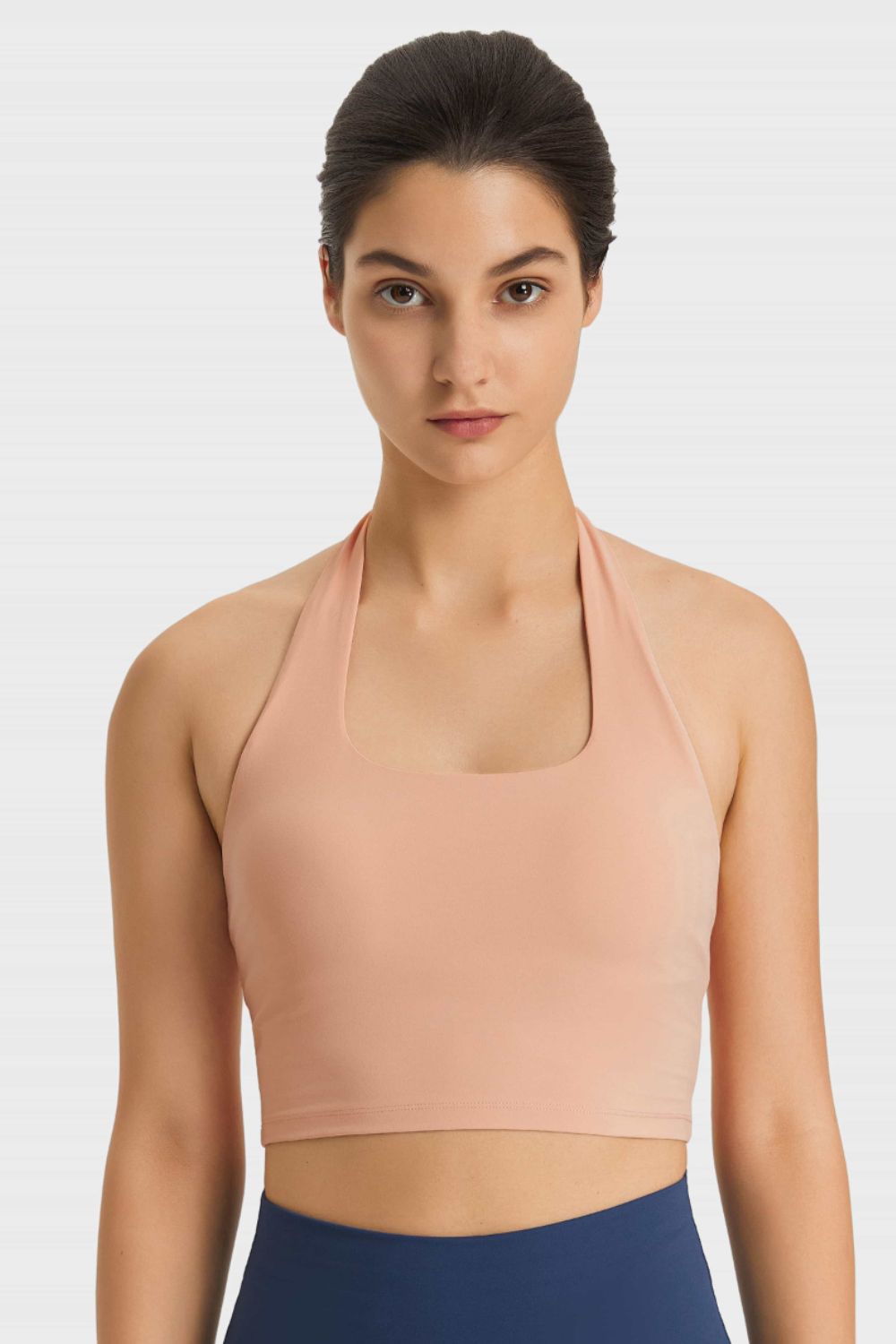 Breathable Halter Neck Sports Bra - Nude / 4 Apparel & Accessories Girl Code