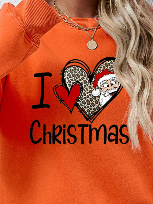 CHRISTMAS Graphic Round Neck Sweatshirt