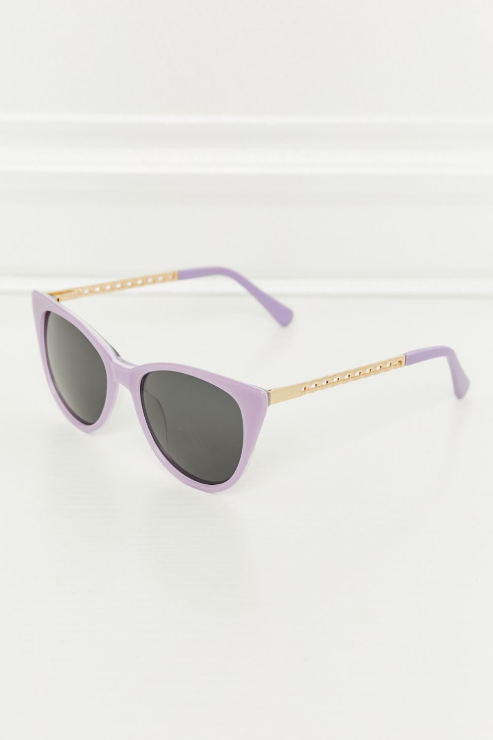 Cat-Eye Acetate Frame Sunglasses - Lavender / One Size Girl Code