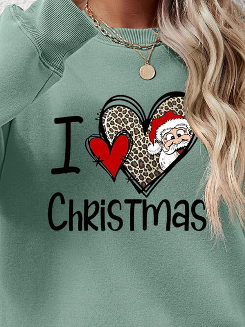 CHRISTMAS Graphic Round Neck Sweatshirt