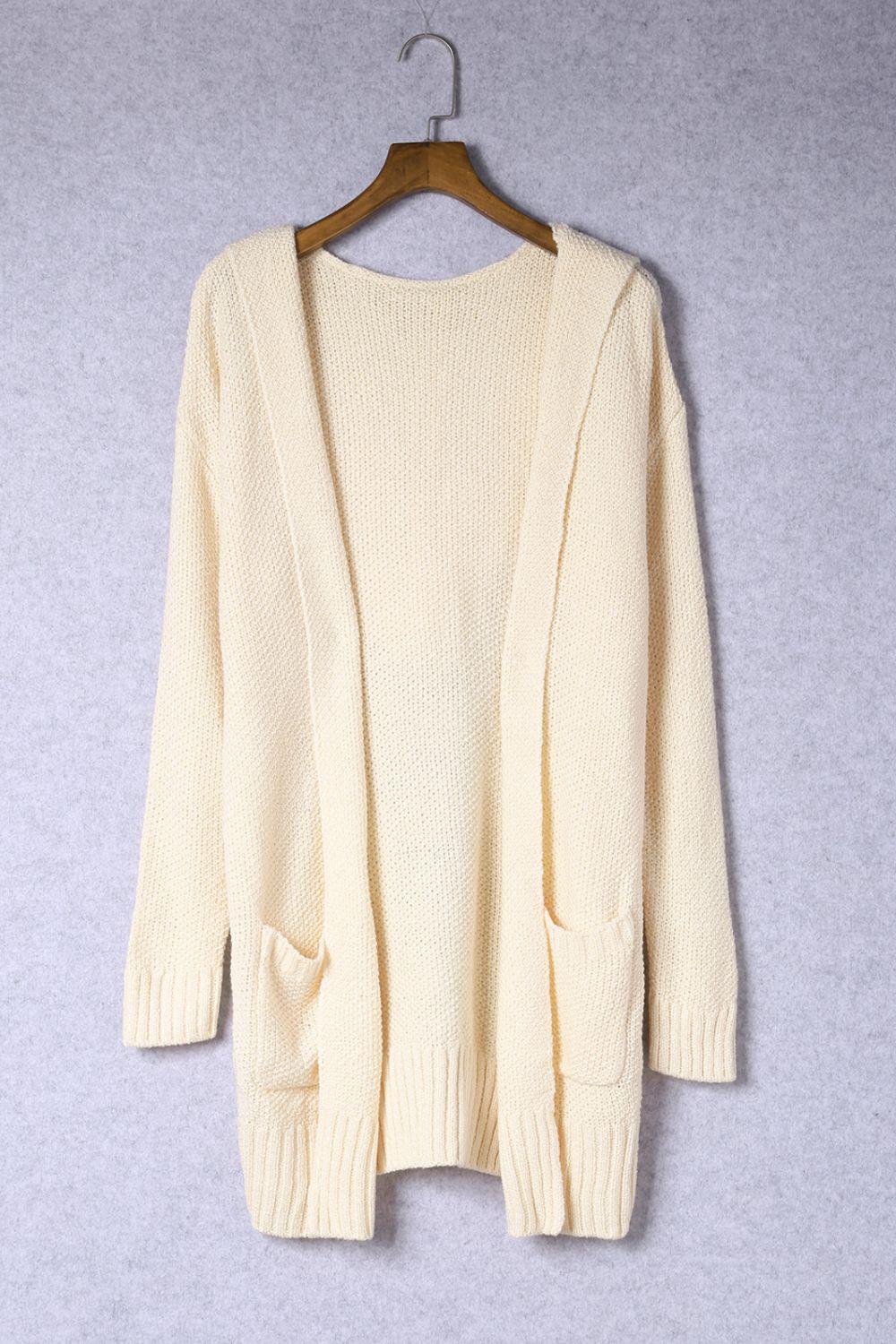 Open Front Hooded Cardigan with Pockets Trendsi