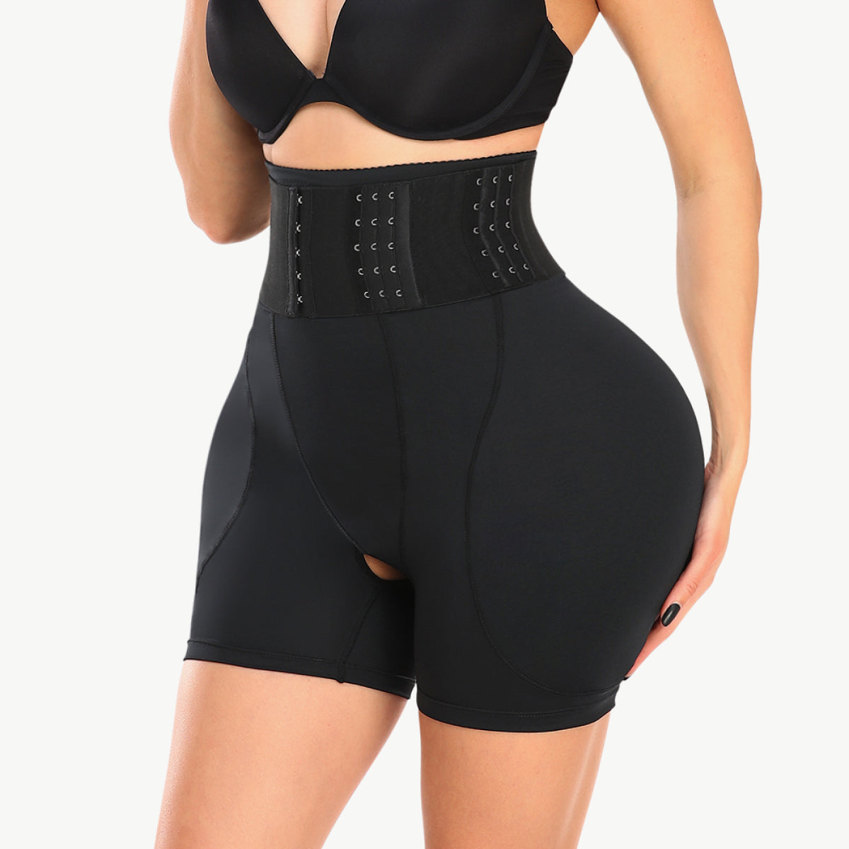 Full Size Removable Pad Shaping Shorts Trendsi