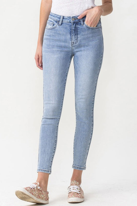 Lovervet Full Size Talia High Rise Crop Skinny Jeans Trendsi