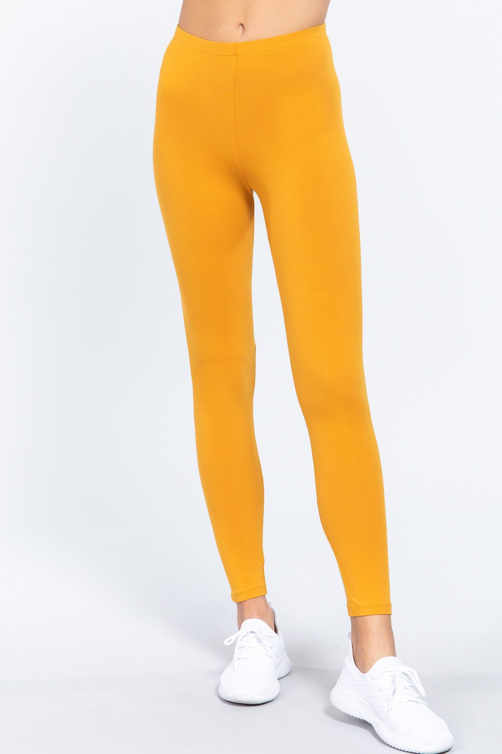Cotton Spandex Jersey Long - Mustard / S Pants Girl Code