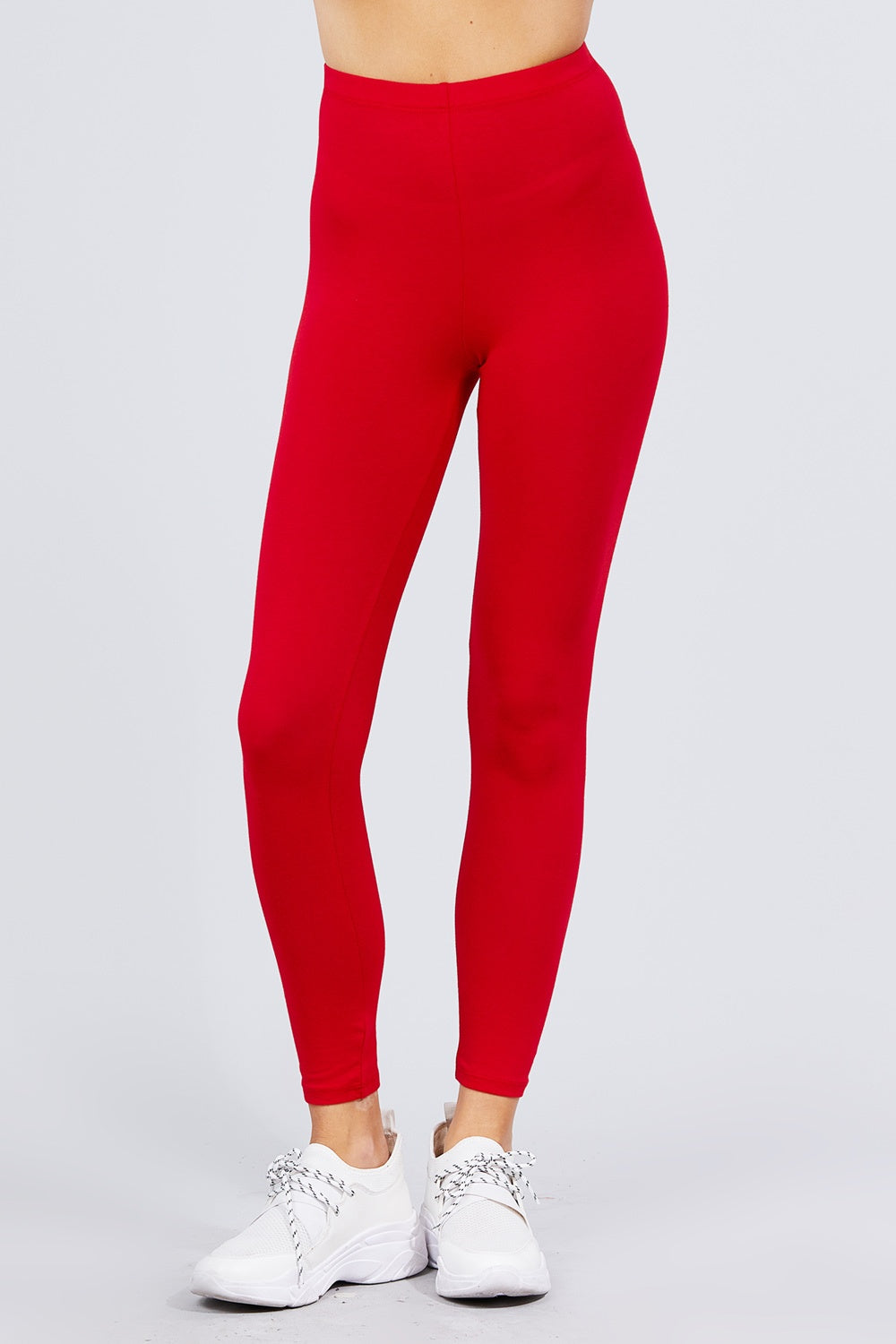 Cotton Spandex Jersey Long - Bold Red / S Pants Girl Code