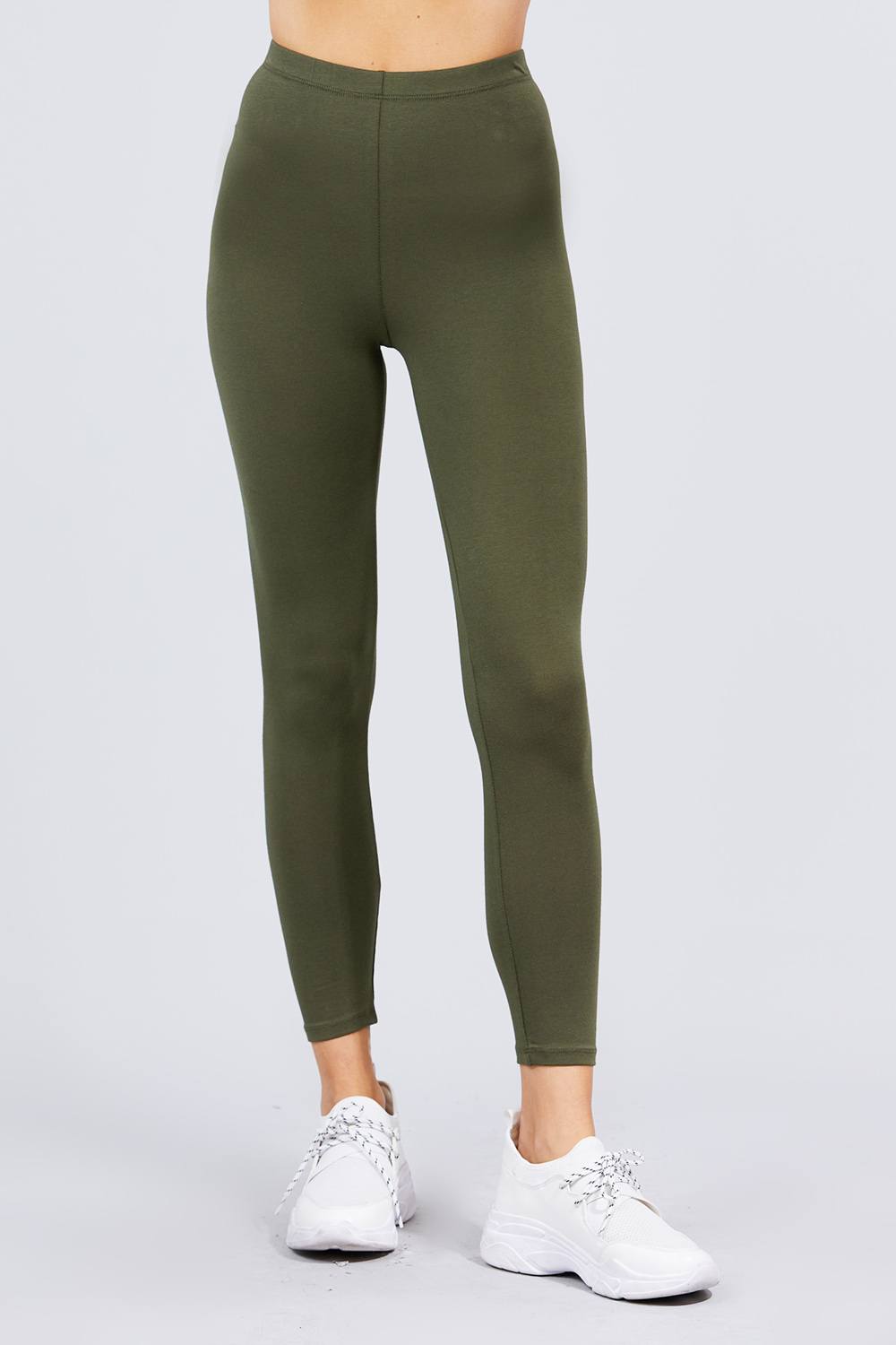 Cotton Spandex Jersey Long - True Olive / S Pants Girl Code