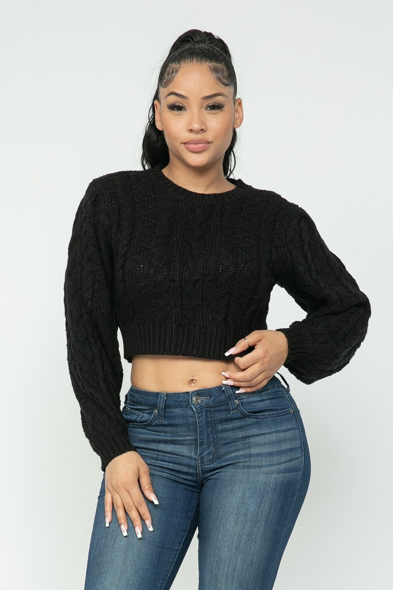 Cable Pullover Top - Girl Code