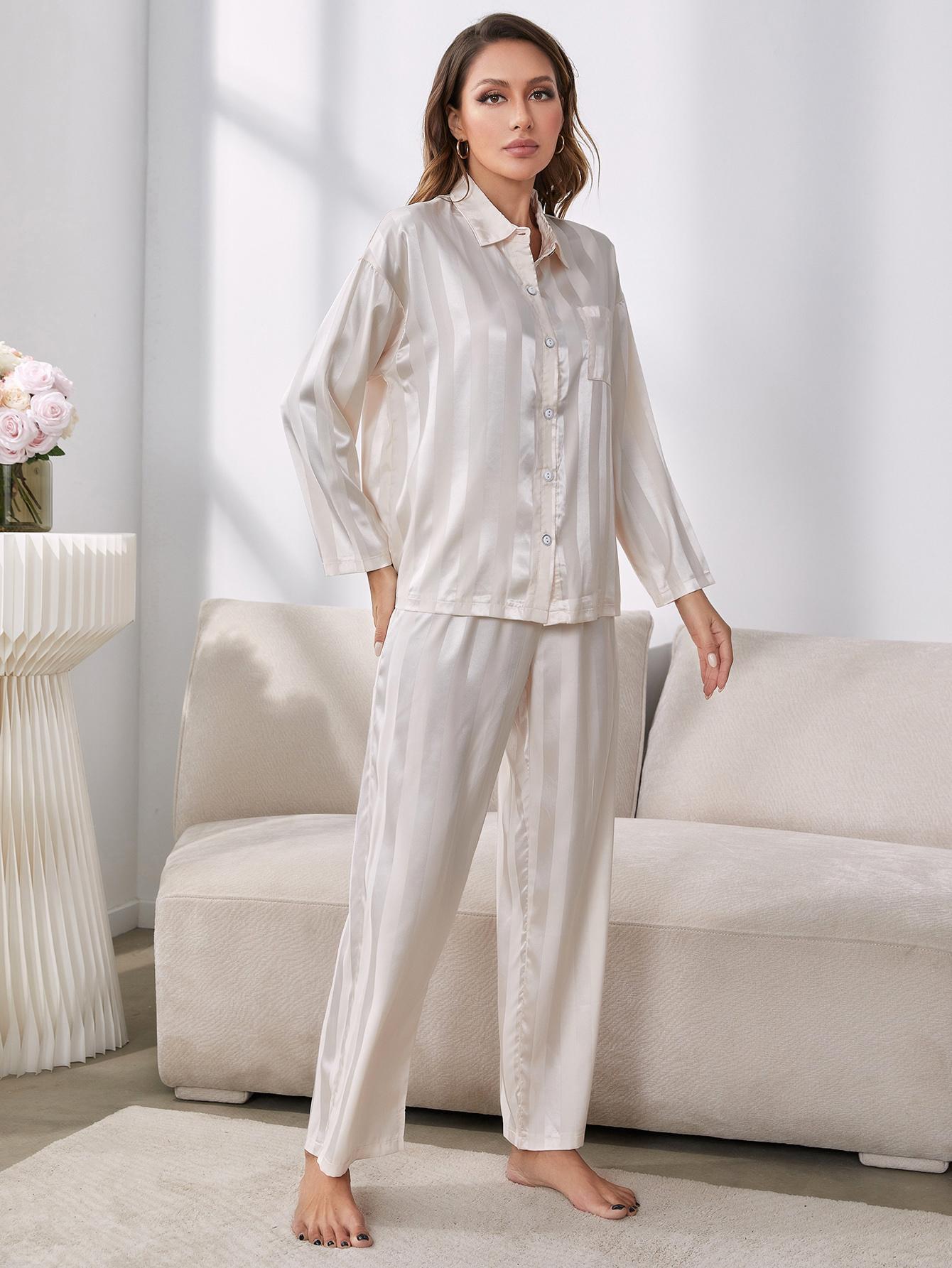Button-Up Shirt and Pants Pajama Set - Apparel & Accessories Girl Code