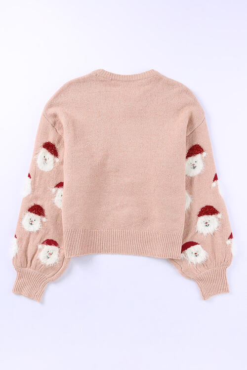 Santa Round Neck Long Sleeve Sweater