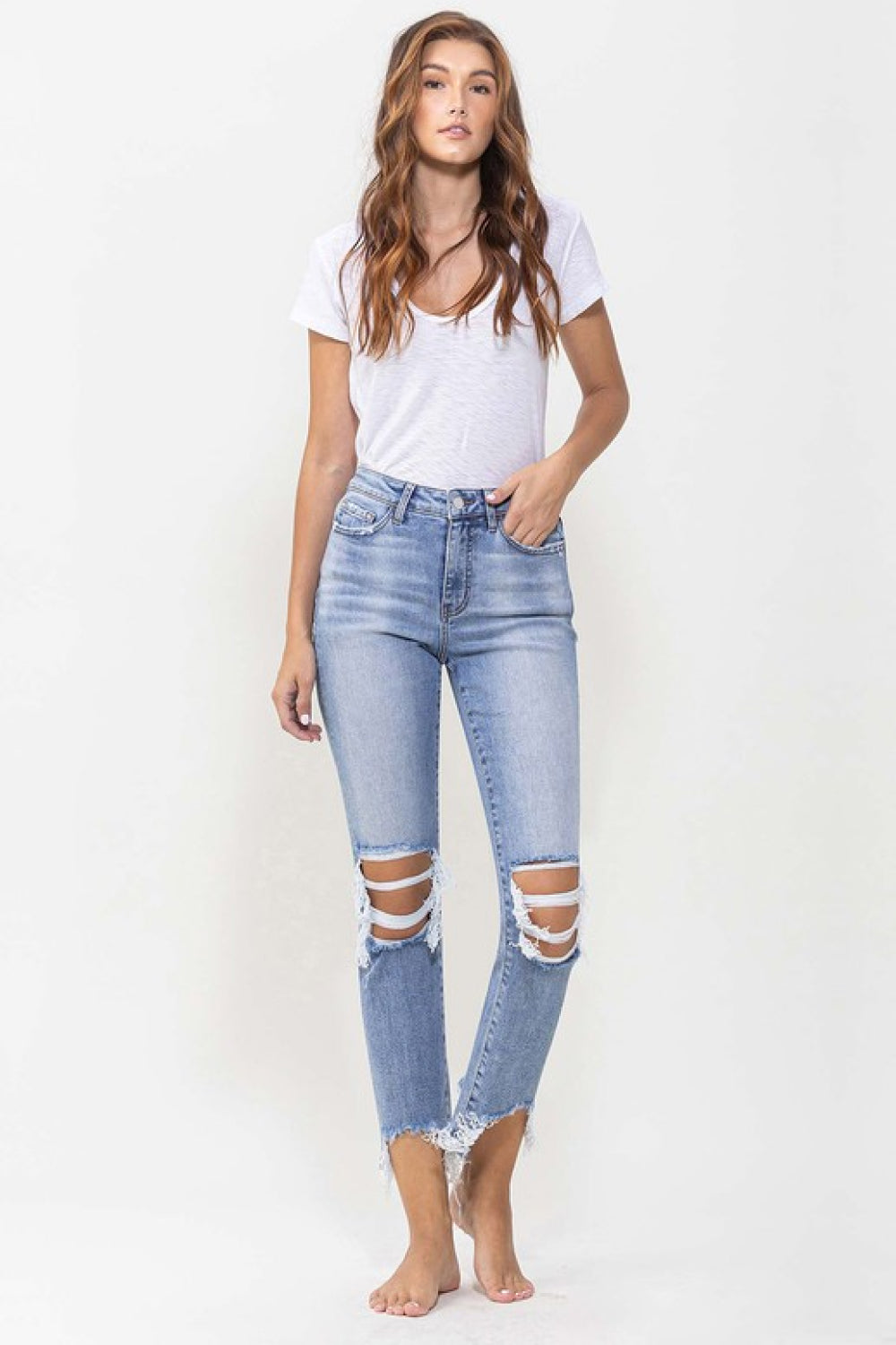 Courtney Super High Rise Kick Flare Jeans - Girl Code
