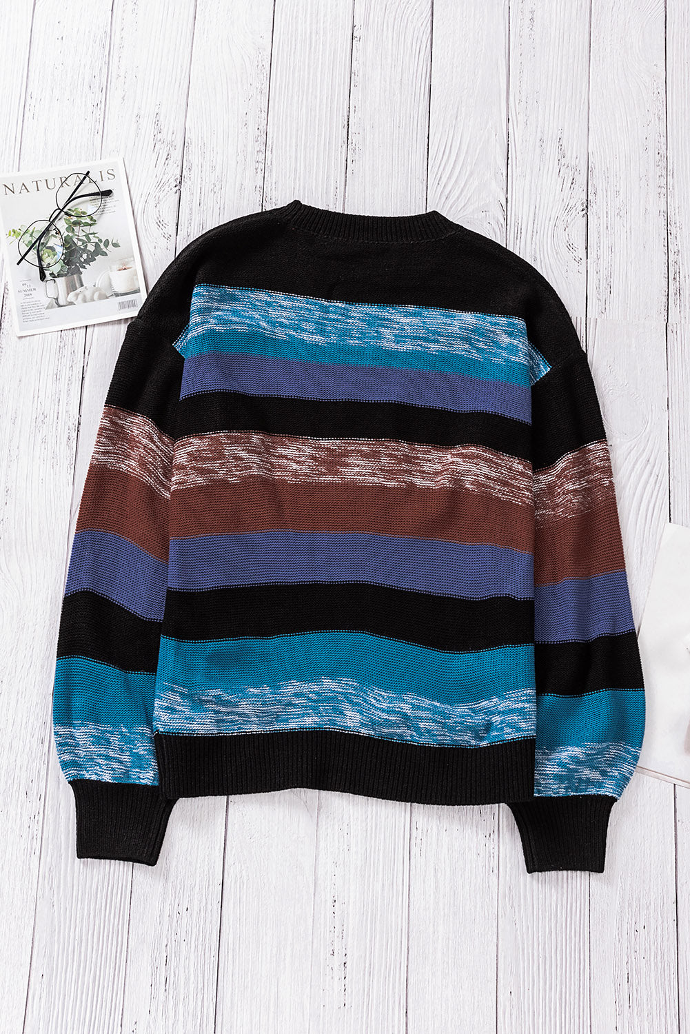 Cozy For Keeps Color Block Drop Shoulder Sweater - Girl Code